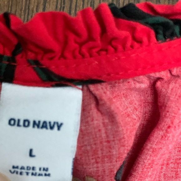 RED FLORAL OLD NAVY SZ LARGE  TRUMPET SLEEVE DRESS - Picture 7 of 12